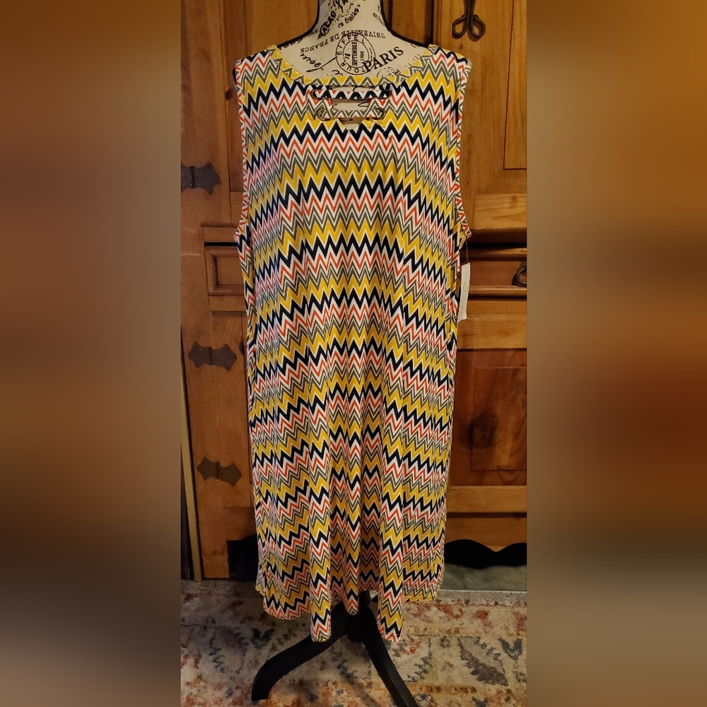 NWT French Laundry midi tank dress with pockets. Size 2X